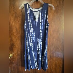 Maurices Blue and White Sleeveless Dress